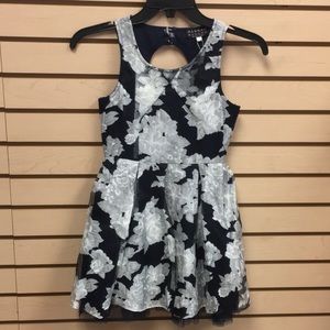 Girls floral organize lined dress